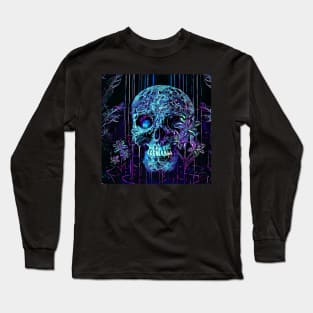 Flowers and Skull Long Sleeve T-Shirt